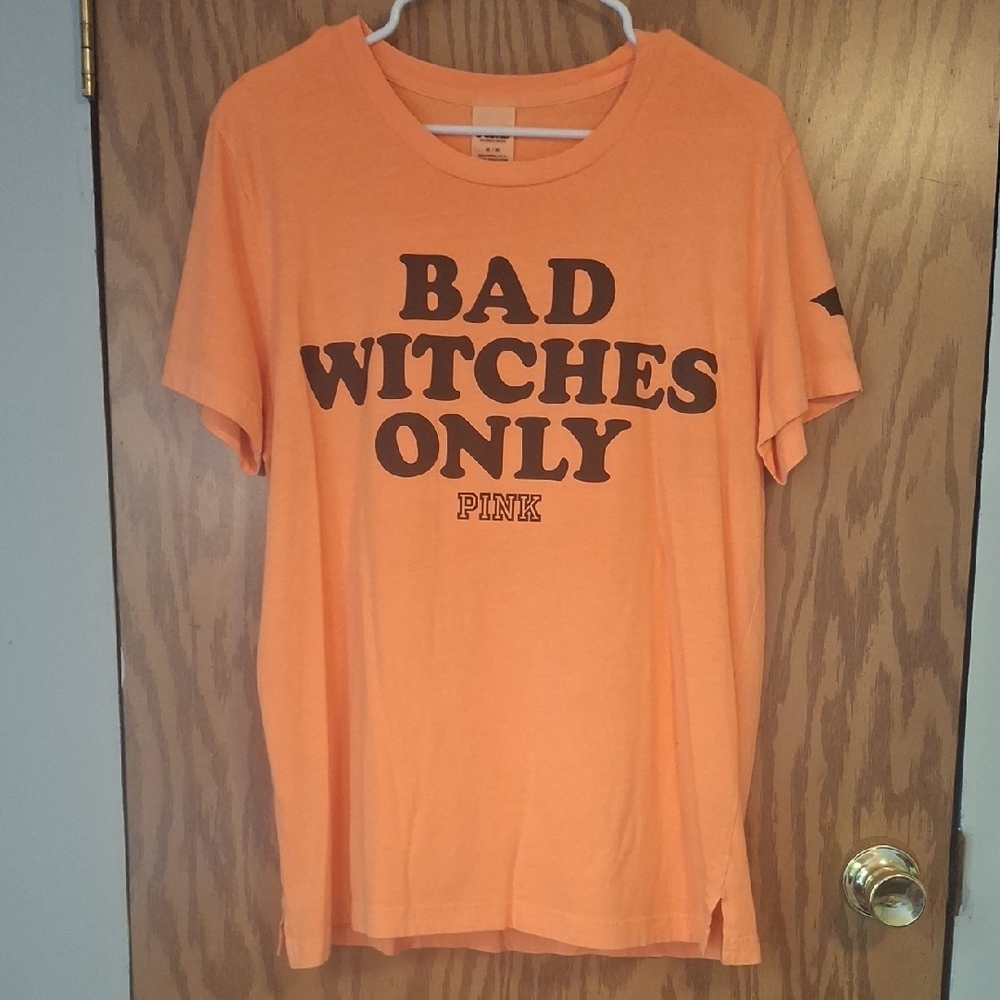 Victoria's Secret Y2K PINK Bright Orange Halloween Tee